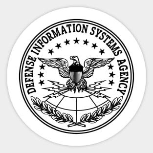 DISA Defense Information Systems Agency Black Logo Sticker